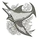 spotted eagle ray  tattoo design idea