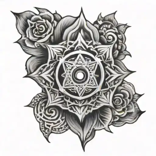 chakra energy tattoo design idea