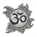 aum symbol tattoo design idea