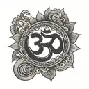 aum symbol tattoo design idea