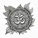 aum symbol tattoo design idea