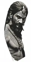 mahadev ram dhanushya ban sudarshan tattoo design idea