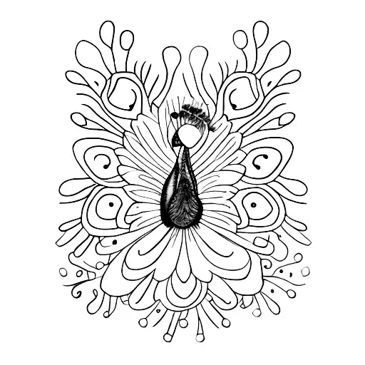 Peacock tattoo design idea