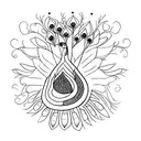 Peacock tattoo design idea