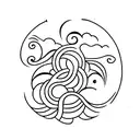 palabra eclipse con una luna al final  tattoo design idea