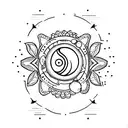 palabra eclipse con una luna al final  tattoo design idea