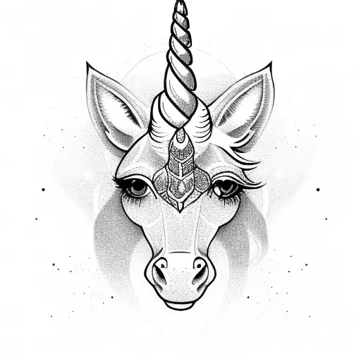 unicorn custom tattoo design idea