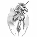 unicorn custom tattoo design idea