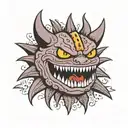 gengar aztec tattoo design idea