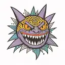 gengar aztec tattoo design idea