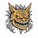 gengar aztec tattoo design idea