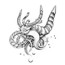 capricorn cancer scorpio tattoo design idea