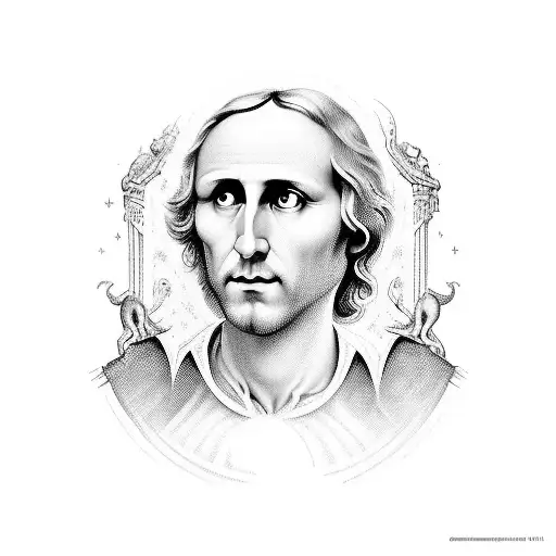 5 scenes of the Divina Commedia: Dante meets the 3 beasts, Caronte, Paolo and Francesca, Ulysses, Conté Ugolino tattoo design idea