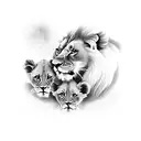 3 lion cubs  tattoo design idea