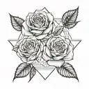 Gemini roses tattoo design idea