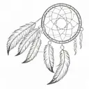 Dream catcher catching 11:11 wishes tattoo design idea