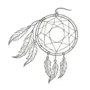 Dream catcher catching 11:11 wishes tattoo design idea