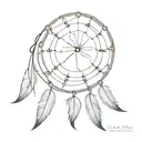 Dream catcher transforming into a clock at 11:11 tattoo design idea