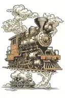 train engine tattoo design idea