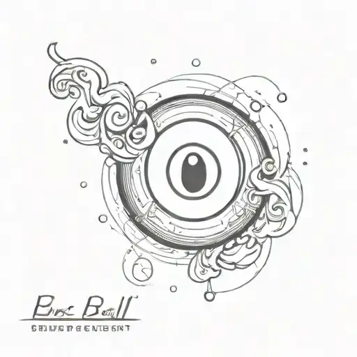 simple 8 ball with semi colon shine tattoo design idea