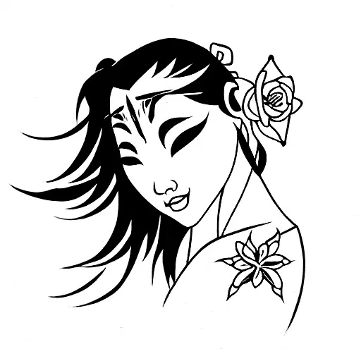 Mulan espada tattoo design idea
