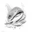 ocean life tattoo design idea
