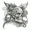 strong character, sensitive, powerful, stressed tattoo design idea