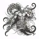 strong character, sensitive, powerful, stressed tattoo design idea