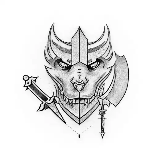 Sketch Sword Tattoo Idea - BlackInk AI