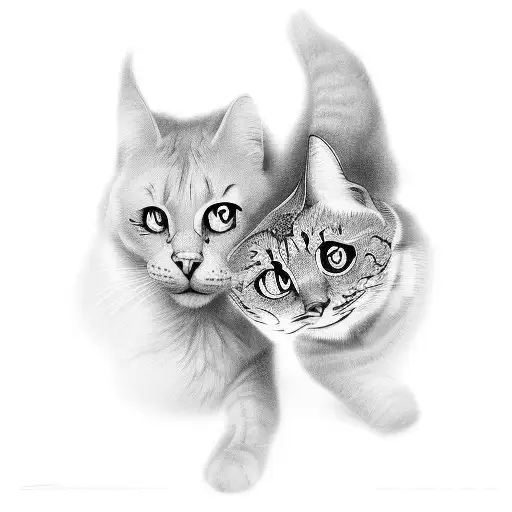 mom and daughter tattoo design idea