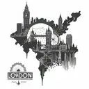 London skyline tattoo design idea