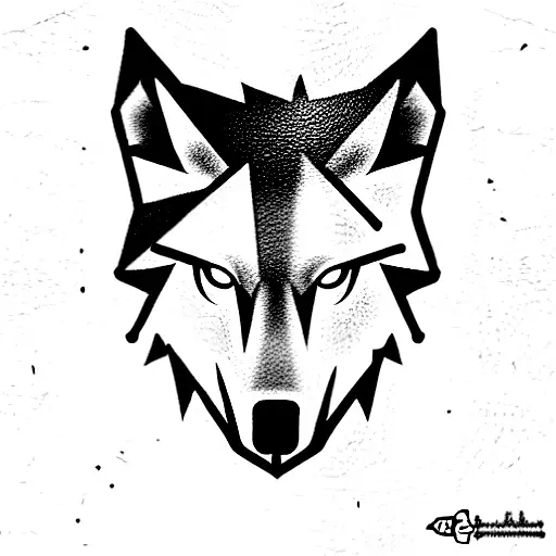 strong lone wolf tattoo design idea