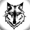 strong lone wolf tattoo design idea