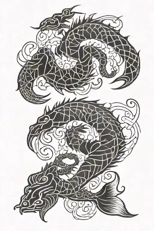scorpio and pisces tattoo design idea