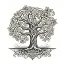 celtic family tree tattoo design idea