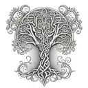 celtic family tree tattoo design idea