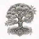celtic family tree tattoo design idea