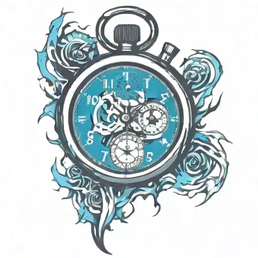 stopwatch tattoo design idea
