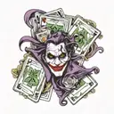 joker cards forming the shape tattoo design idea