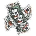 joker cards forming the shape tattoo design idea