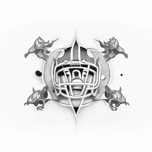 American football; 75 tattoo design idea