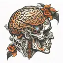 brain electric computerised  tattoo design idea