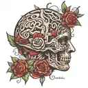 brain electric computerised  tattoo design idea