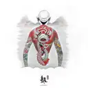 Nirvana In Utero Cover with Monkey D. Luffy intead, Love Kanji tattoo design idea