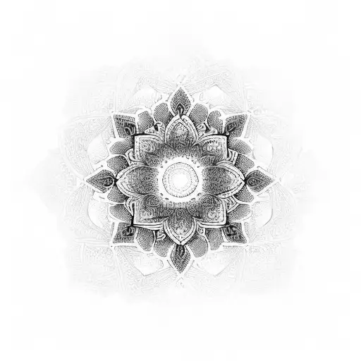 mandala floral tattoo design idea