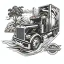 peterbilt truck tattoo design idea