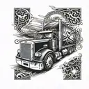 peterbilt truck tattoo design idea