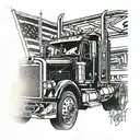 peterbilt truck tattoo design idea