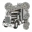 peterbilt truck tattoo design idea