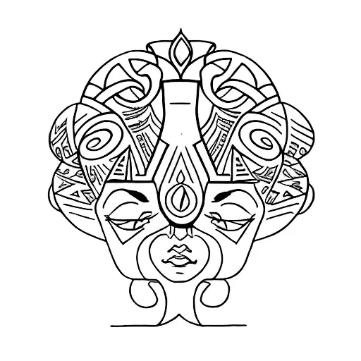 nefertiti tattoo design idea